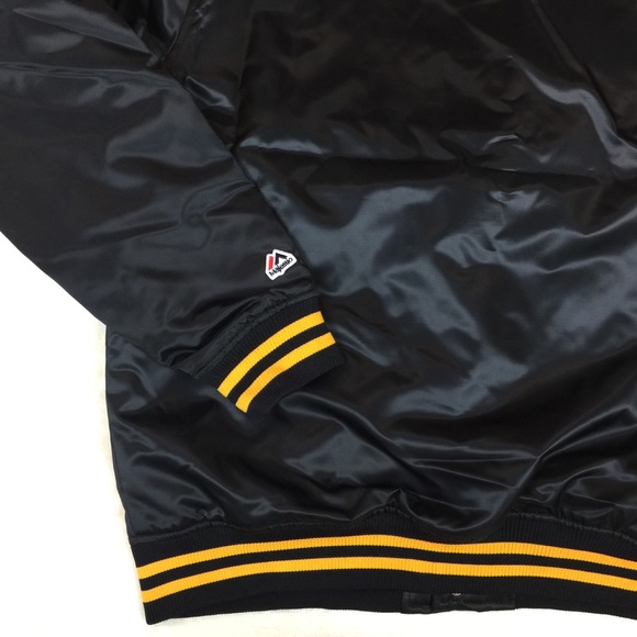 NEW Yankees Black Satin Quilted Baseball jacket XL - Picture 5 of 8